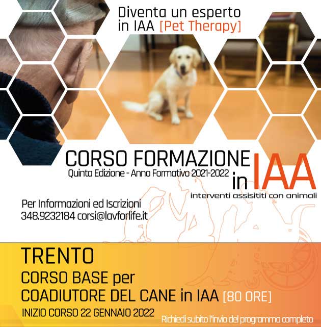 Corso Base in I.A.A. (Pet Therapy) 2022